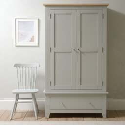 Double Wardrobe - Chester Dove Grey - The Cotswold Company - thumbnail 3