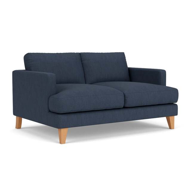 Large 2 Seater Sofa - Indigo - Luxury Italian Linen - Jackson - The Cotswold Company - image 1