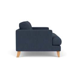 Large 2 Seater Sofa - Indigo - Luxury Italian Linen - Jackson - The Cotswold Company - thumbnail 3