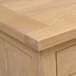 Inglesham Whitewash Oak Double Pedestal Desk - The Cotswold Company - thumbnail 7