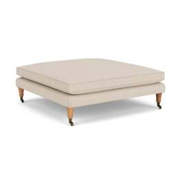 Foot Stool - Lily White - House Linen Mix - Taylor Small - The Cotswold Company - thumbnail 1