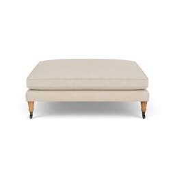 Foot Stool - Lily White - House Linen Mix - Taylor Small - The Cotswold Company - thumbnail 2