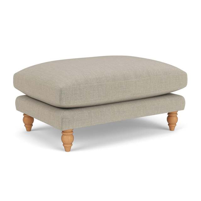 Foot Stool - Natural - Eco Chenille - Emily - The Cotswold Company - image 1