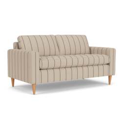 Large 2 Seater Sofa - Charcoal - Compton Stripe - Saxon - The Cotswold Company