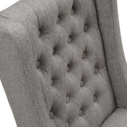 Wing Buttoned Dining Chair Grey - Foxglove - The Cotswold Company - thumbnail 5