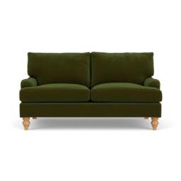 Large 2 Seater Sofa - Forest Green - Matt Velvet - Morris - The Cotswold Company - thumbnail 2