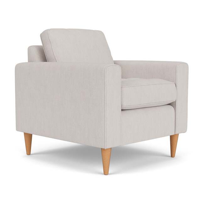 Armchair - Soft White - Luxury Italian Linen - Saxon - The Cotswold Company - image 1
