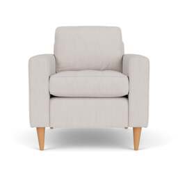 Armchair - Soft White - Luxury Italian Linen - Saxon - The Cotswold Company - thumbnail 2