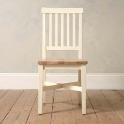 Wooden Seat Dining Chair - Chester Classic Cream - The Cotswold Company - thumbnail 3