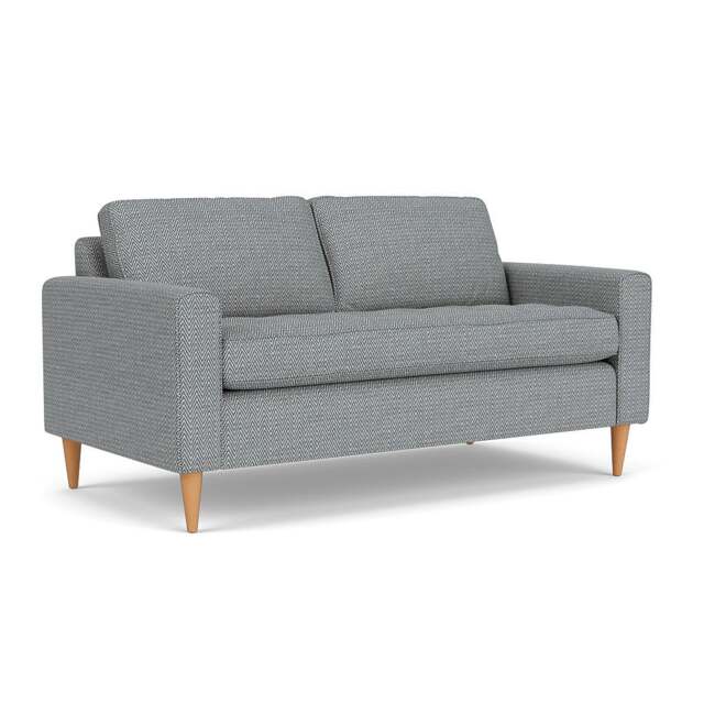 Large 2 Seater Sofa - Navy - Herringbone Weave - Saxon - The Cotswold Company - image 1