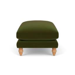 Foot Stool - Forest Green - Matt Velvet - Emily - The Cotswold Company - thumbnail 3