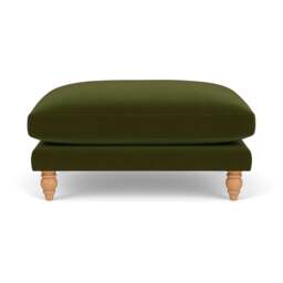 Foot Stool - Forest Green - Matt Velvet - Emily - The Cotswold Company - thumbnail 2