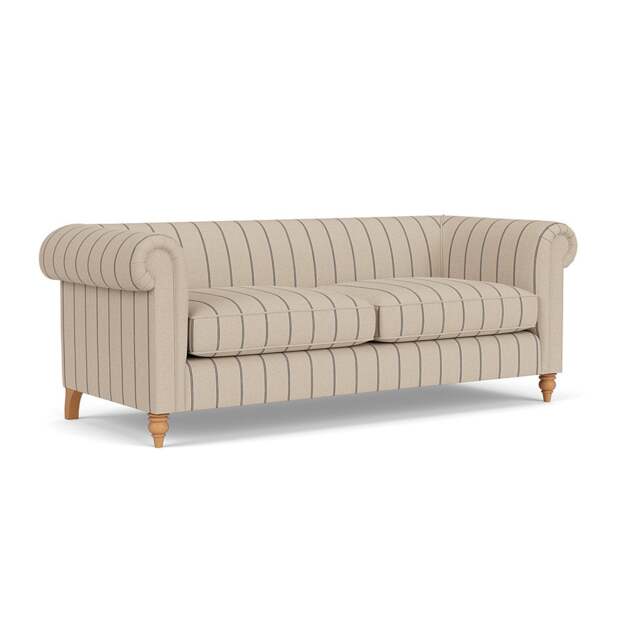 4 Seater Sofa - Charcoal - Compton Stripe - Rayner - The Cotswold Company - image 1