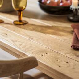 6 Seater Dining Table - Hilcot Natural Oak - The Cotswold Company - thumbnail 2