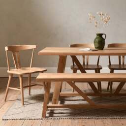 6 Seater Dining Table - Hilcot Natural Oak - The Cotswold Company - thumbnail 3