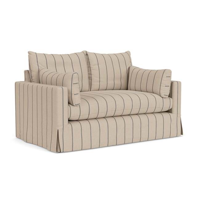 2 Seater Sofa - Charcoal - Compton Stripe - Ashton - The Cotswold Company - image 1