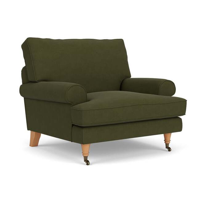 Armchair - Forest Green - House Linen Mix - Stewart - The Cotswold Company - image 1
