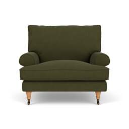 Armchair - Forest Green - House Linen Mix - Stewart - The Cotswold Company - thumbnail 2