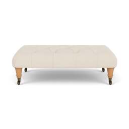 Foot Stool - Cream - House Weave - Amelia Small - The Cotswold Company - thumbnail 2
