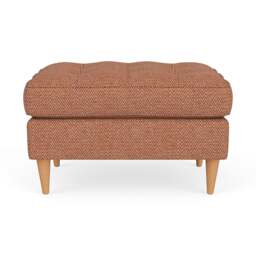 Foot Stool - Brick - Herringbone Weave - Saxon Small - The Cotswold Company - thumbnail 2