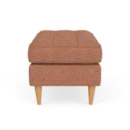 Foot Stool - Brick - Herringbone Weave - Saxon Small - The Cotswold Company - thumbnail 3