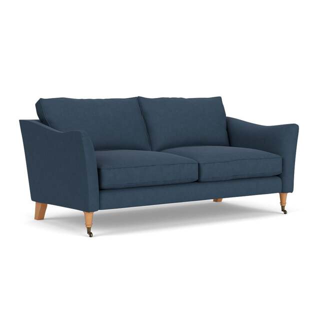 3 Seater Sofa - Indigo - House Linen Mix - Robinson - The Cotswold Company - image 1