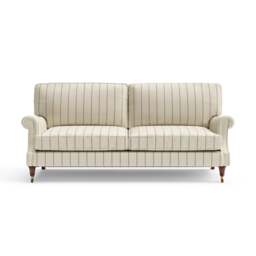 4 Seater Sofa - Charcoal - Compton Stripe - Taylor High Back - The Cotswold Company - thumbnail 6