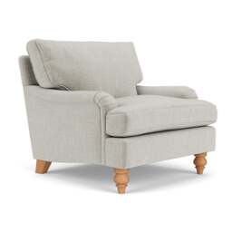 Armchair - Grey Mist - Eco Chenille - Morris - The Cotswold Company - thumbnail 1