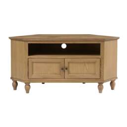 Elkstone Mellow Oak Large Corner TV Stand - The Cotswold Company - thumbnail 2