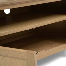 Elkstone Mellow Oak Large Corner TV Stand - The Cotswold Company - thumbnail 6
