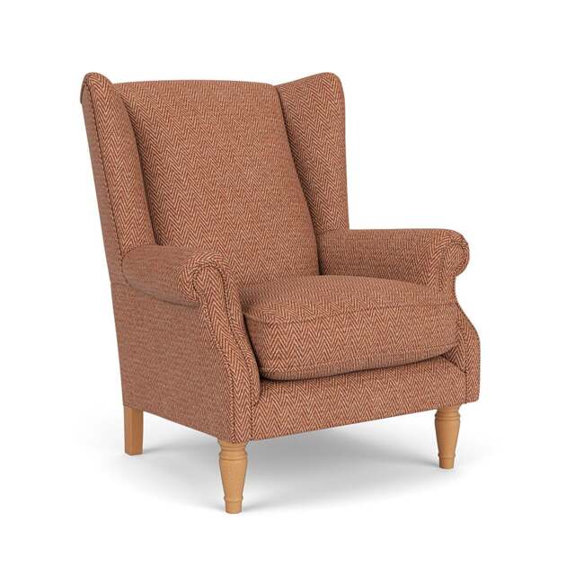 Armchair - Brick - Herringbone Weave - Alice - The Cotswold Company - image 1