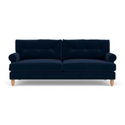 4 Seater Sofa - Deep Blue - Matt Velvet - Talbot - The Cotswold Company - thumbnail 2