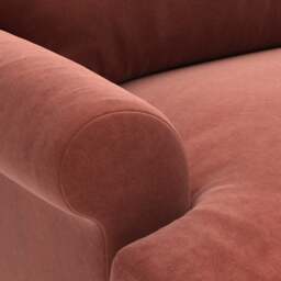 Armchair - Brick - Matt Velvet - Talbot - The Cotswold Company - thumbnail 4