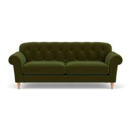 4 Seater Sofa - Forest Green - Matt Velvet - Chapman - The Cotswold Company - thumbnail 2