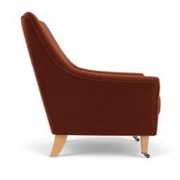 Armchair - Brick - Matt Velvet - Martha - The Cotswold Company - thumbnail 3