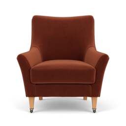 Armchair - Brick - Matt Velvet - Martha - The Cotswold Company - thumbnail 2