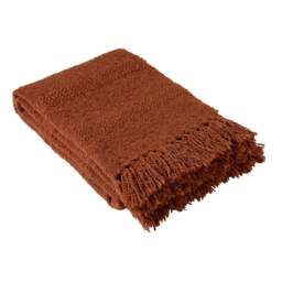 Textured Hand Woven Throw Terracotta - Home Accessories - The Cotswold Company - thumbnail 2