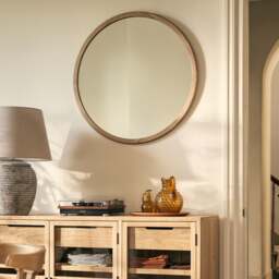 Berkeley Nordic Oak Round Mirror 85cm - Home Accessories - The Cotswold Company