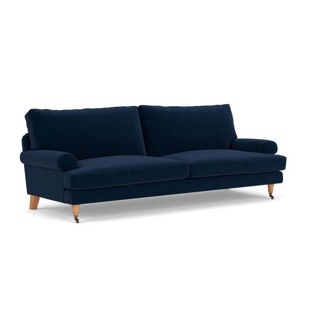 4 Seater Sofa - Deep blue - Matt Velvet - Stewart - The Cotswold Company - image 1
