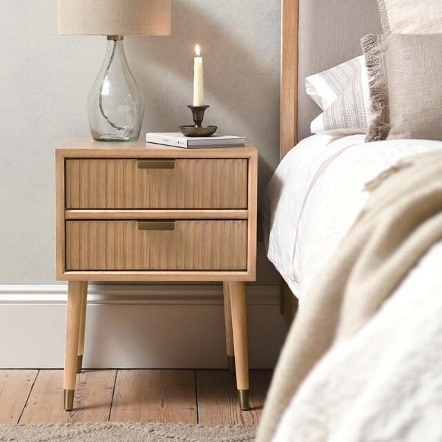 Bedside Table - Oakridge Blonde Oak - The Cotswold Company - image 1