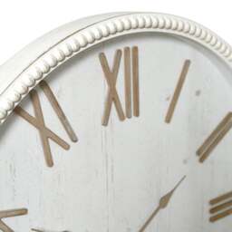 Bredon Large Rustic White Clock with Beaded Frame - Clocks - The Cotswold Company - thumbnail 2