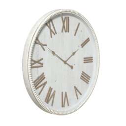 Bredon Large Rustic White Clock with Beaded Frame - Clocks - The Cotswold Company - thumbnail 3