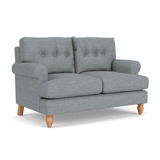 2 Seater Sofa - Navy - Herringbone Weave - Talbot - The Cotswold Company - image 1