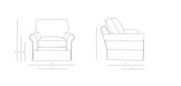 Dawson Armchair - Ink - Eco Chenille - The Cotswold Company - thumbnail 4