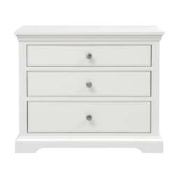 Fairford Soft White Large 3 Drawer Bedside Table - The Cotswold Company - thumbnail 3