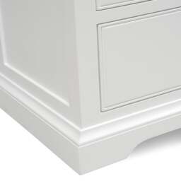 Fairford Soft White Large 3 Drawer Bedside Table - The Cotswold Company - thumbnail 6