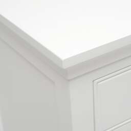 Fairford Soft White Large 3 Drawer Bedside Table - The Cotswold Company - thumbnail 7