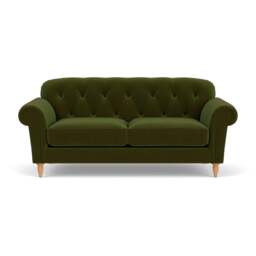 Large 2 Seater Sofa - Forest Green - Matt Velvet - Chapman - The Cotswold Company - thumbnail 2