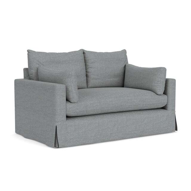2 Seater Sofa - Navy - Herringbone Weave - Ashton - The Cotswold Company - image 1