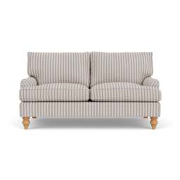 Large 2 Seater Sofa - Indigo - Kingham Stripe - Morris - The Cotswold Company - thumbnail 2